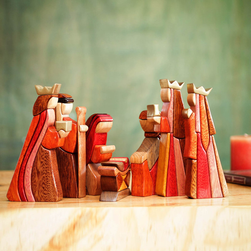 Ensemble de crèche de Noël 8 pièces