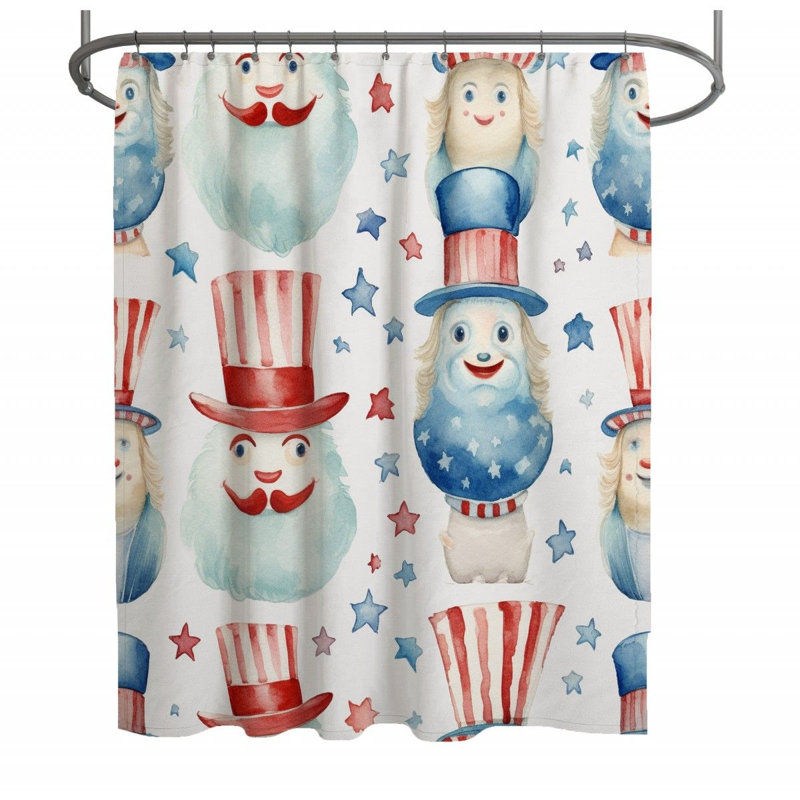 Rideau de douche Clown - décor de salle de bain de cirque, H 93 po x l 70 po