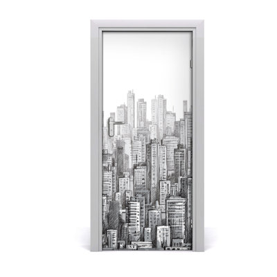 Skyscraper Door Decal