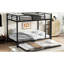 Lit superposé double en métal noir - métal robuste, finition, structure de taille solide, thermolaqué électrostatique,-2073672265