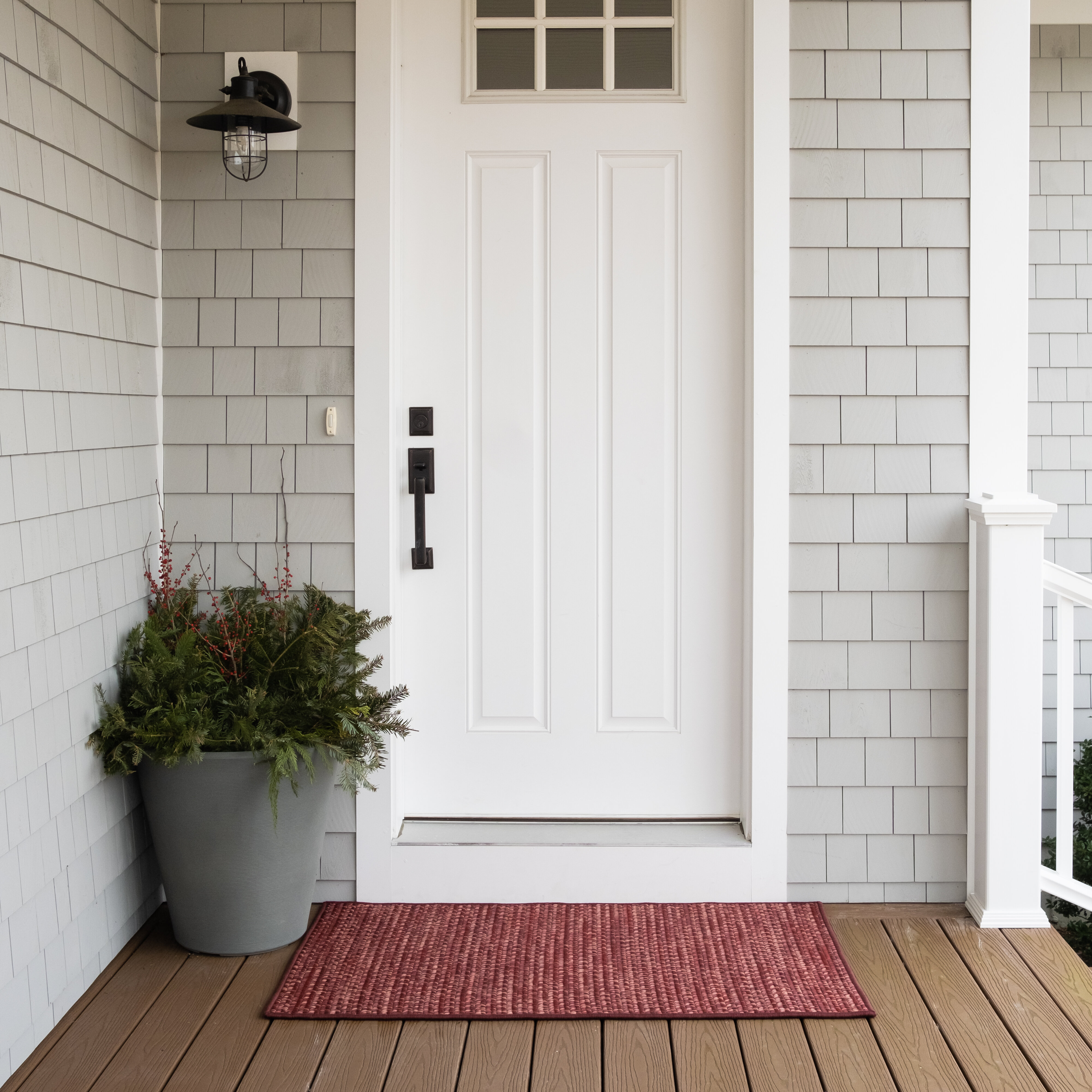 Wooden Door Mat  Garrett Wade's Stylish Wood Slat Door Mat