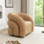 Fauteuil demi-tonneau pivotant en cuir artificiel Coyle-523977489