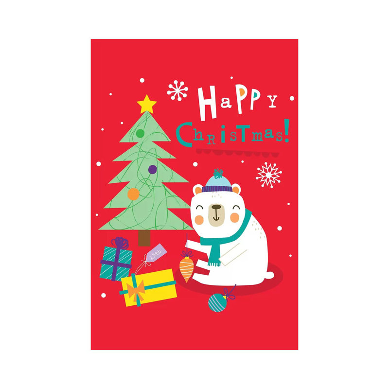 Christmas Jolly Christmas by Lisa Barlow - Wrapped Canvas Print, 20.32 cm H x 30.48 cm W