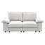 Canapé deux places contemporain Space Contemporary, blanc crème, 200 cm (78,74 pouces), avec rangement dissimulé, sièges et dossier rembourrés en mousse haute densité, 2 compartiments de rangement, format compact 200 cm (79 pouces), confortable et moelleux.