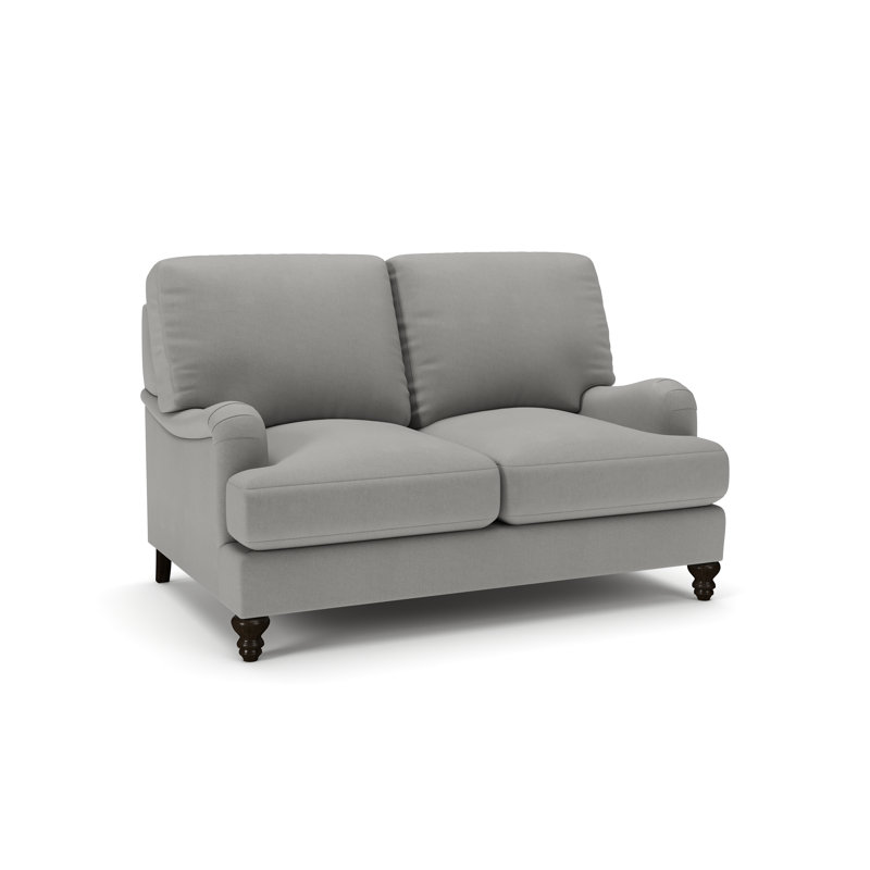 Walters Upholstered 59'' Loveseat, Bayou Light Gray Canvas