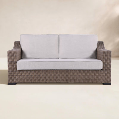 Manhattan Rustic Wicker Rattan Loveseat