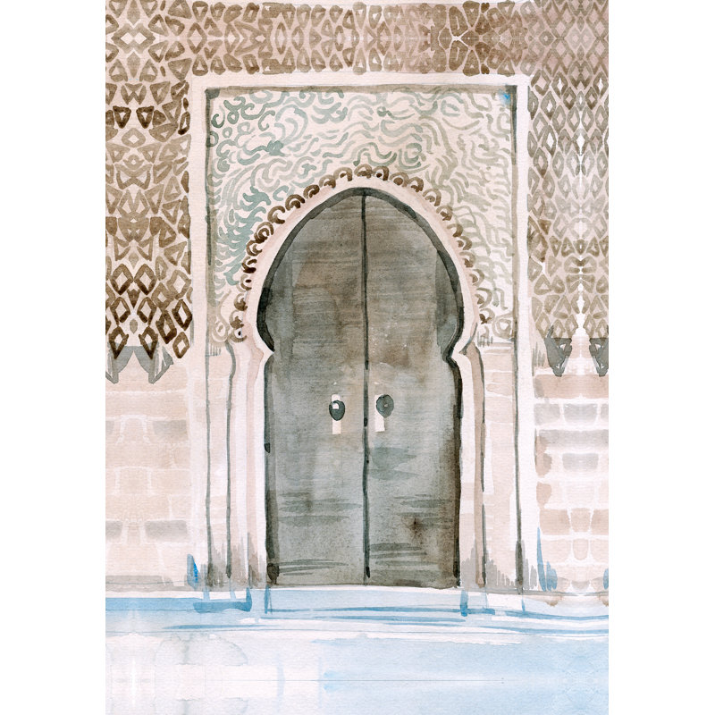 Porte d'aquarelle - reproduction d'art sur toile tendue, H 18 po x l 12 po