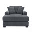 Canapé surdimensionné de 43,5 po de style moderne avec méridienne, avec coussins, station de charge et porte-gobelets, tissu chenille-2089486546