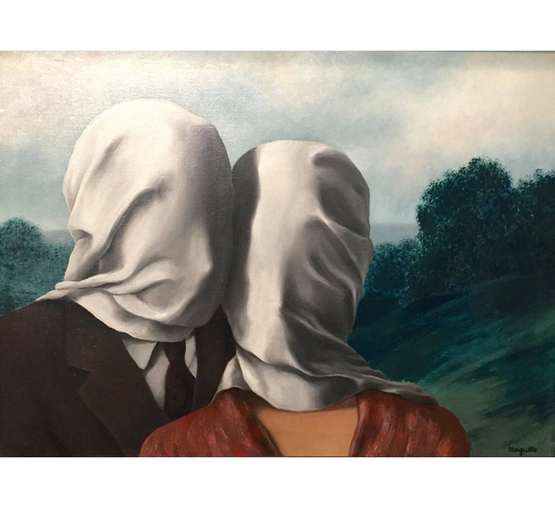 Les amoureux, H 13 po x l 18 po