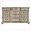 Commode de luxe argentée à 11 tiroirs avec mobilier européen