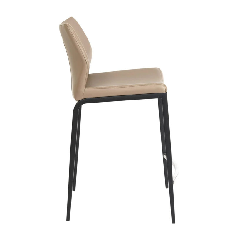 Tabouret en cuir Curve, Rose