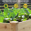 Grand pot à fleurs surélevé en bois à double empilage avec trous de drainage-241832556