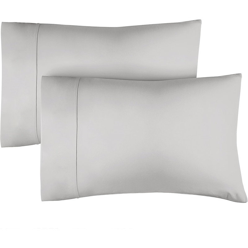 Ensemble de taies d'oreiller 100% coton, taies d'oreiller de luxe à densité de tissage 400 fils, doux et respirant, ensemble de 2