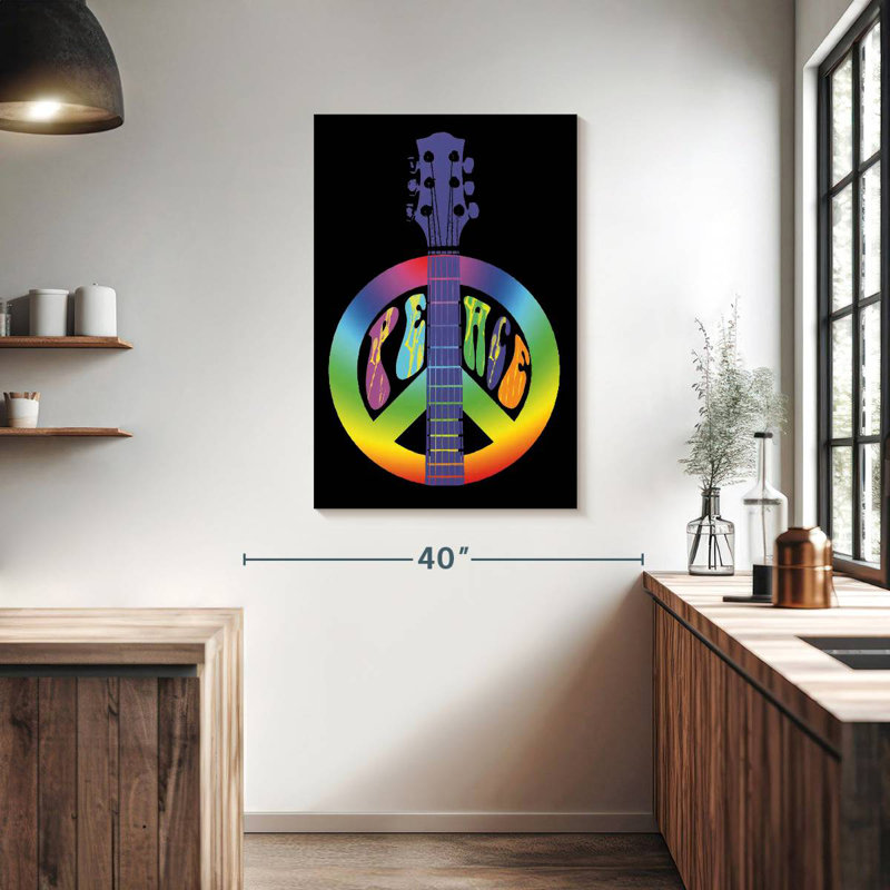 Khadjiah Peace Guitar, 39" H x 26" W
