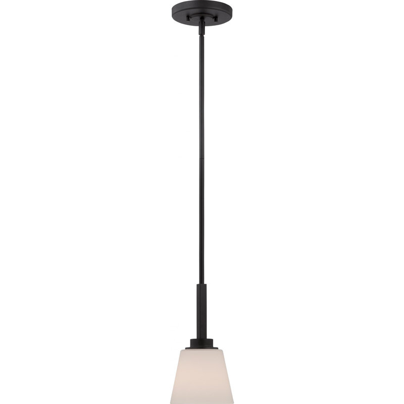 Luminaire suspendu conique à 1 lumière Woodbridge, Bronze vieilli