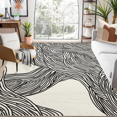 Jawairia Washable Abstract Indoor Rug
