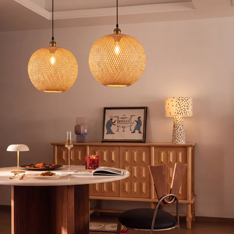 Binningup 1 -Light Lantern  Pendant, 17.71" H x 17.71" W x 17.71" D