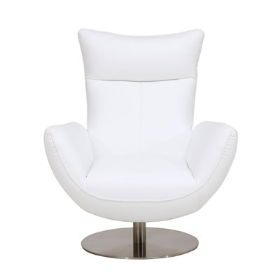 Global United Modern Genuine Italian Leather Upholstered Loveseat