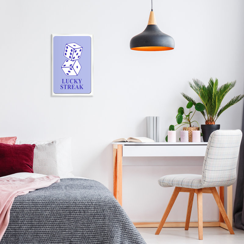 «Blue Lucky Streak Dice» par Martina Pavlova, H 19 po x l 13 po