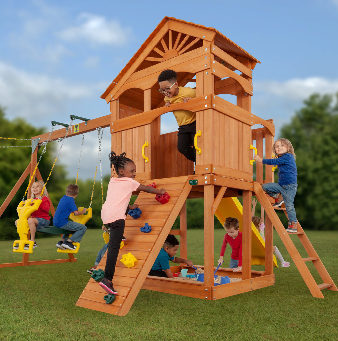 CreativeCedarDesigns Sky View Swing Set & Reviews Wayfair Canada