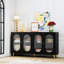 Buffet à portes en acrylique - rangement noir pour la salle à manger, la chambre à coucher et les meubles pratiques, polyvalents et modernes avec placard dans la chambre à coucher, cuisine spacieuse, design