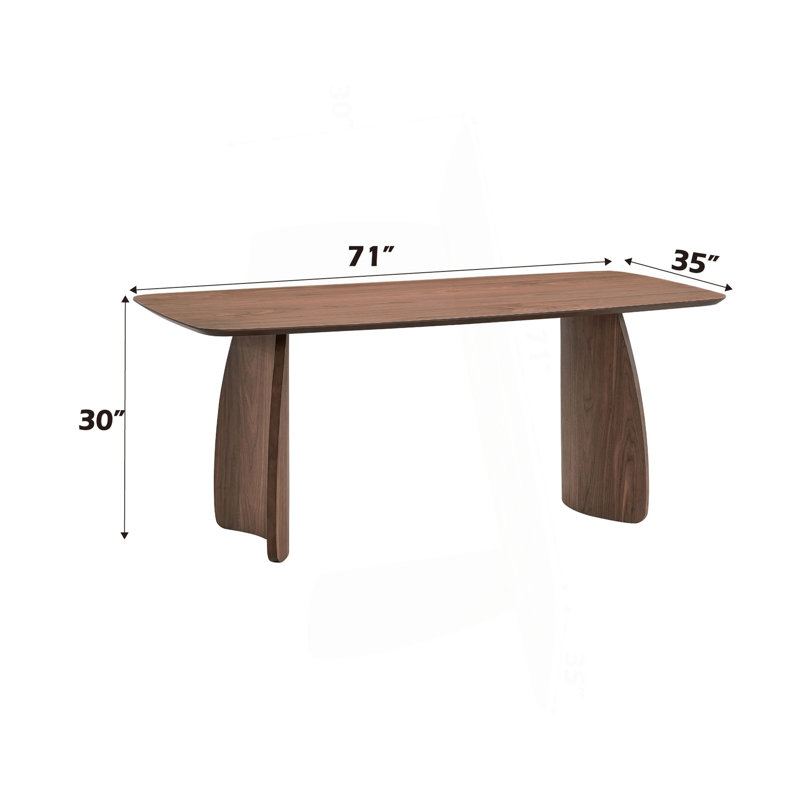 Hadasa Walnut Finish Dining Table