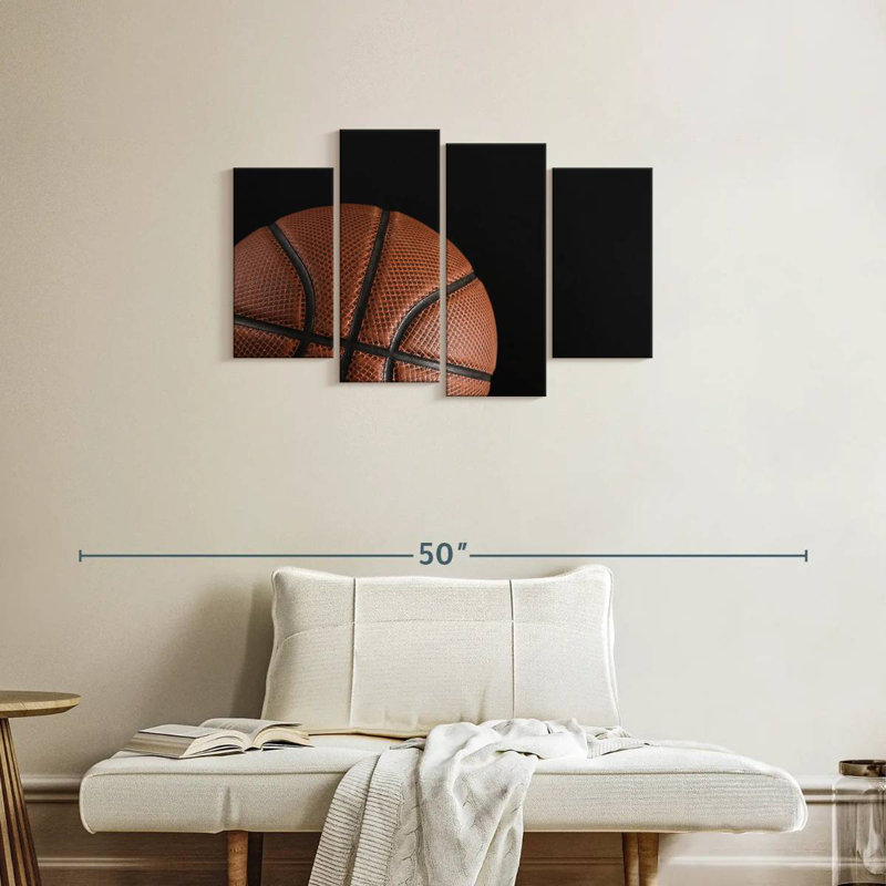 Ballon de basket-ball rétro Sireci, H 22 po x l 36 po