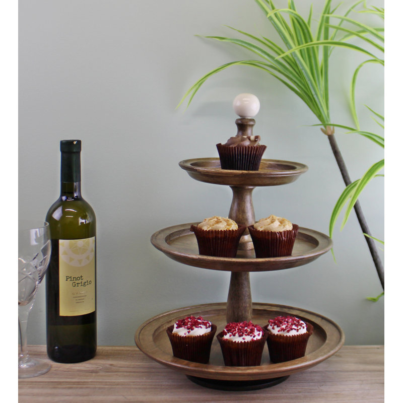 Nikolas Wood Tiered Stand