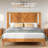 Mid-century Modern King Size Solid Wood Bed Frame With Headboard-1844767750-1827925392