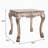 Retro bone white square side table