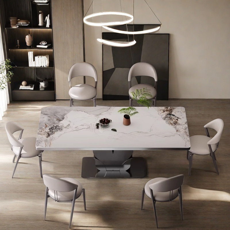 Petite table simple et chaise, H 29,5 po x L 62,9 po x l 35,4 po