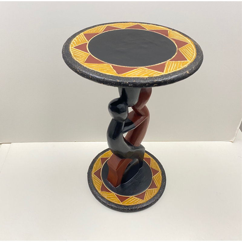 Table de bout cylindrique en bois massif