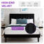 Grand lit plateforme tapissier en velours avec tête de lit réglable et lattes en bois-1069731106-1069731111