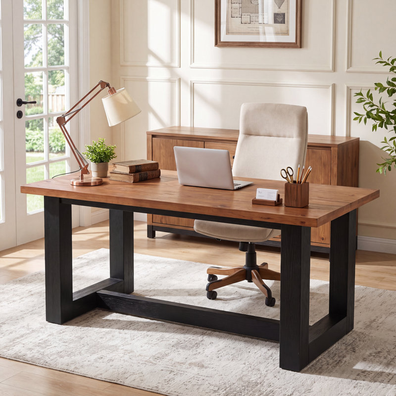 63-Inch Solid Wood Desk