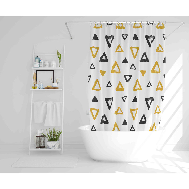 Saskia Polyester Shower Curtain Set, 168cm H x 168cm W