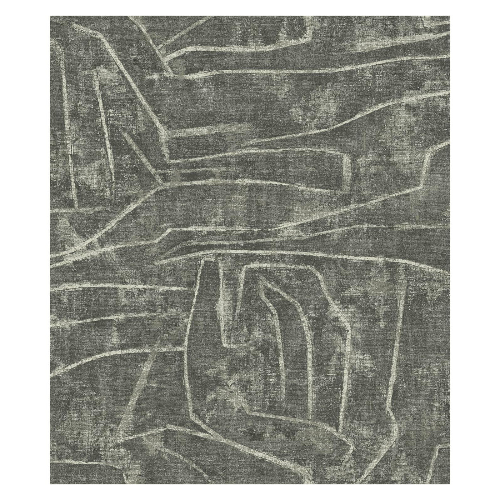 Vena Modern Peel & Stick Abstract Wallpaper, Gray/Glint