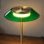 Lampe de banquier vintage en verre vert émeraude, lampe de table DEL intégrée à intensité variable, 100-240 V, corps en laiton antique