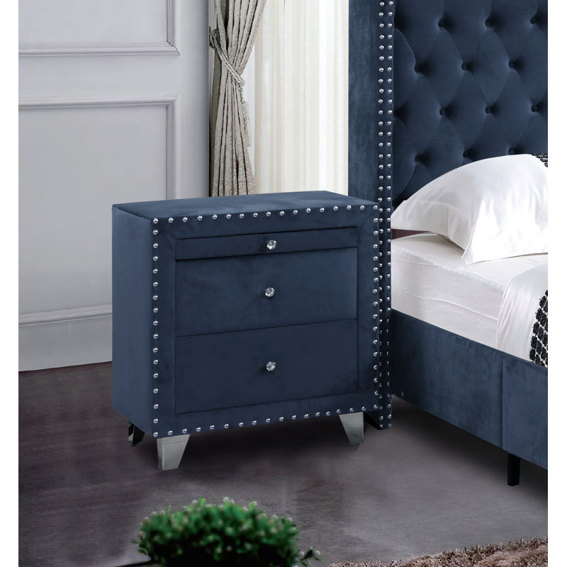 Table de chevet Mevlide, Bleu
