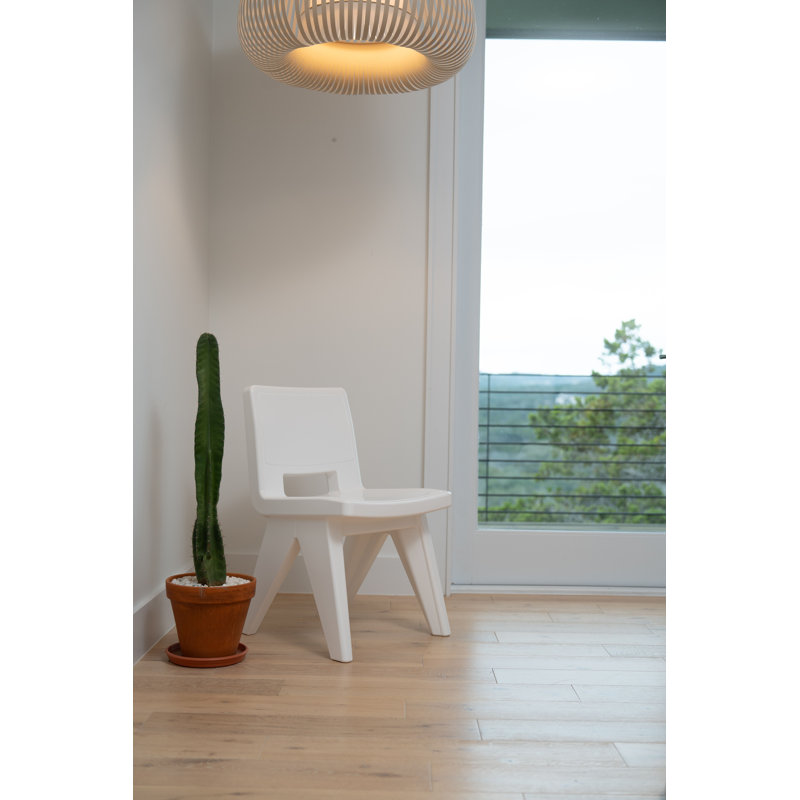 Fresco Outdoor Dining Side Chair, Highcloud White