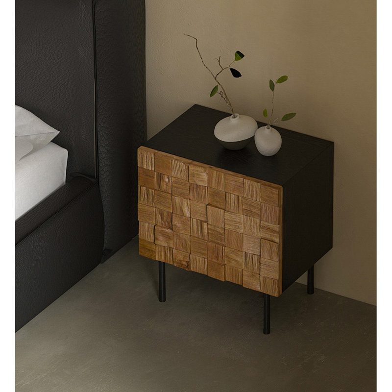 Table de chevet Zen Style, fabriquée en bois de pin, convenant à la chambre à coucher