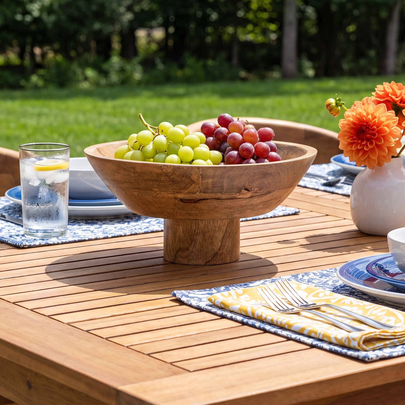 Allyce Mango Wood Serving Bowl, Natural