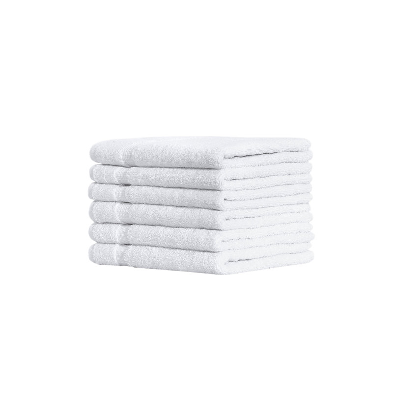 Ensemble de 4 serviettes en coton Antalya, Blanc