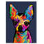 « chihuahua dog blue », impression sur toile tendue-18233209
