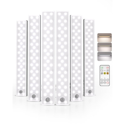 6 Packs Under Cabinet Led Light Wireless Motion Sensor With Remote