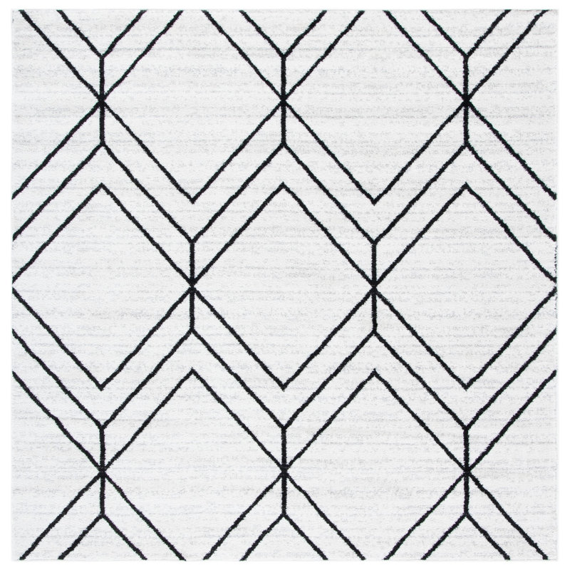 Tapis géométrique Marrufo Performance, Carré 6 pi