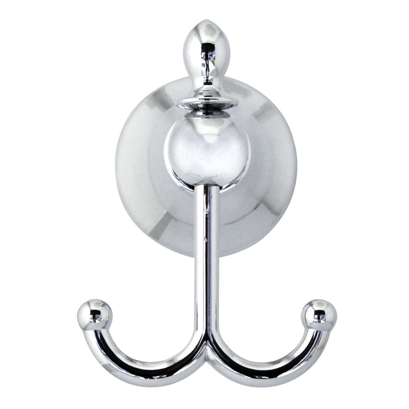 Porte-peignoir double Khorawa, Chrome poli