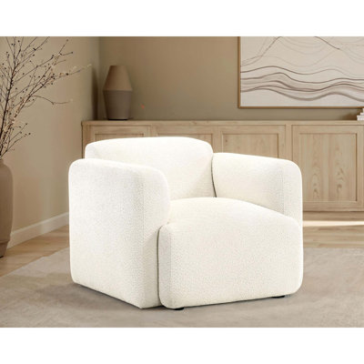 Chaise d'appoint sculpturale avec rembourrage généreux