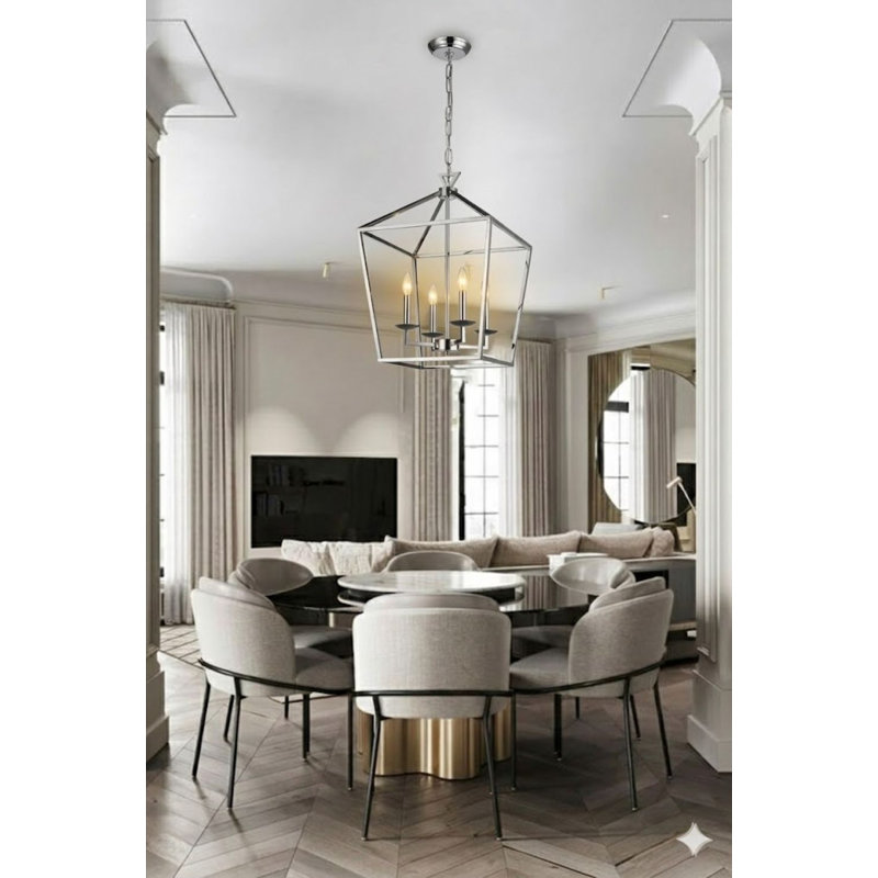 Lustre transitionnel 4 lumières Rangel