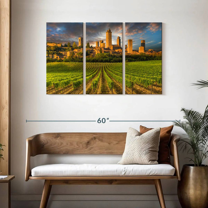 Sebbie San Gimignano Sunset, 28" H x 45" W