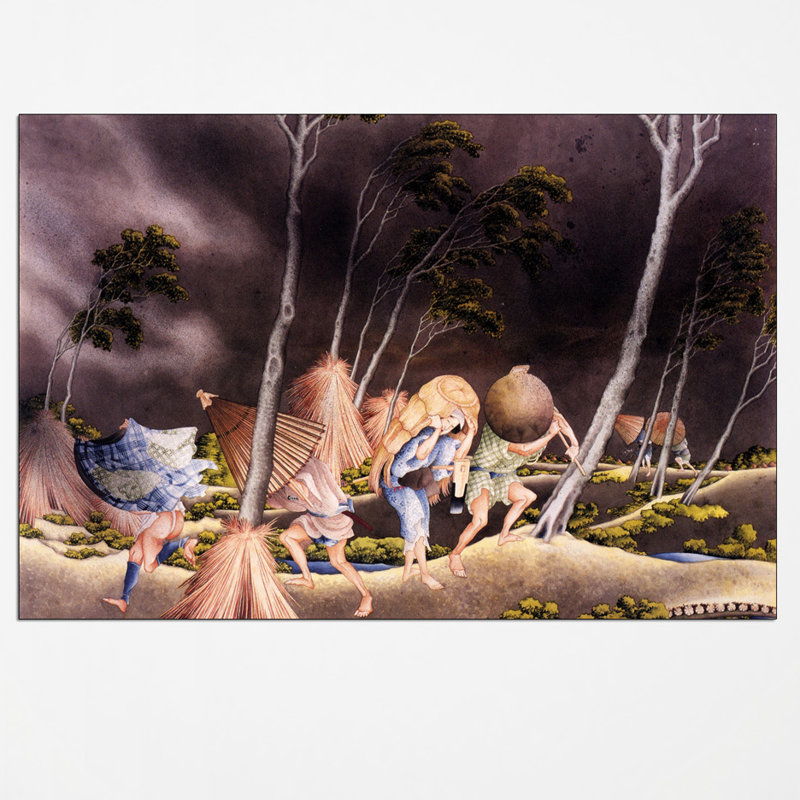 Hokusai - Wrapped Canvas Painting, 90cm H x 135cm W x 1.8cm D